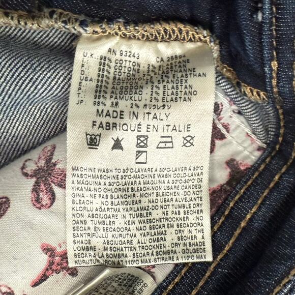 Diesel Dark Wash 008AA Stretch Clushy Back Zipper Low Rise Skinny Jeans size 29 - Picture 12 of 16